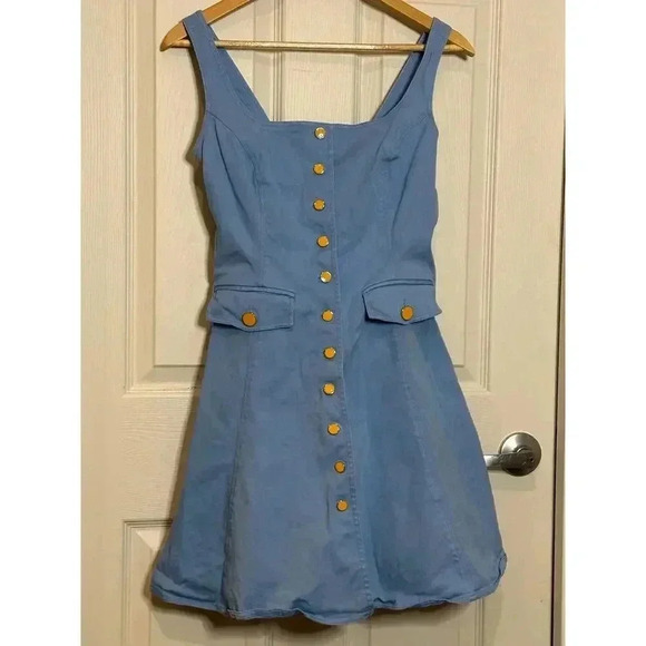 Color Me Courtney Blue  Minidress with pockets Size SM - Picture 3 of 8